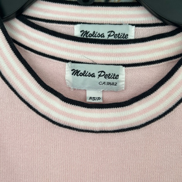 Vintage Baby Pink Cardigan & Matching Camisole Set – Black & White Trim - Picture 5 of 10